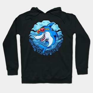 Cute Happy Fish Swimming - Animal Lover Hoodie